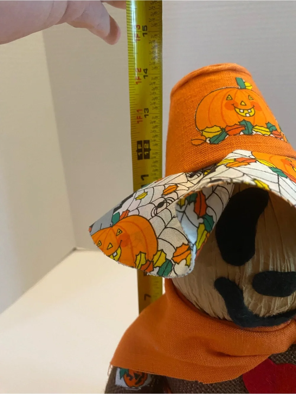 Scarecrow Harvest Decor Fabric Tabletop Decoration Fall Thanksgiving Straw